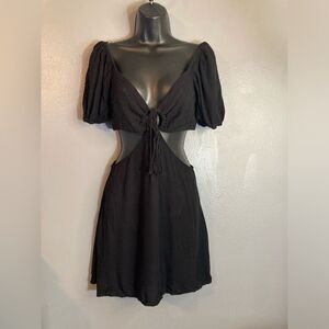 Forever 21 black cutout mini dress
